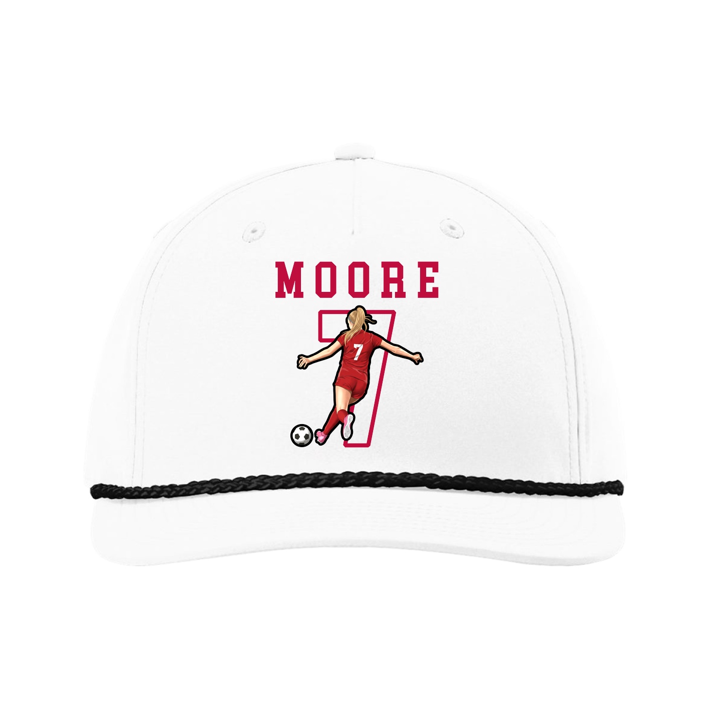 Five-Panel Classic Rope Cap — Shirsey in White