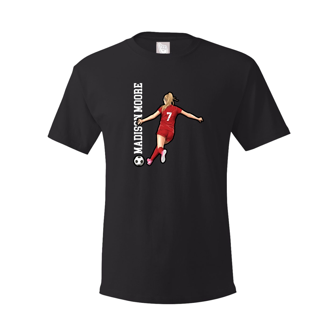 Tee — Name Vertical in Black