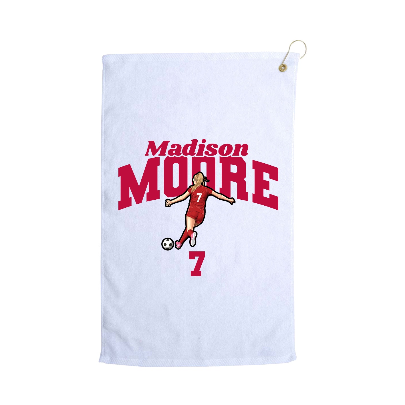 Golf Towel — Signature Arch in White
