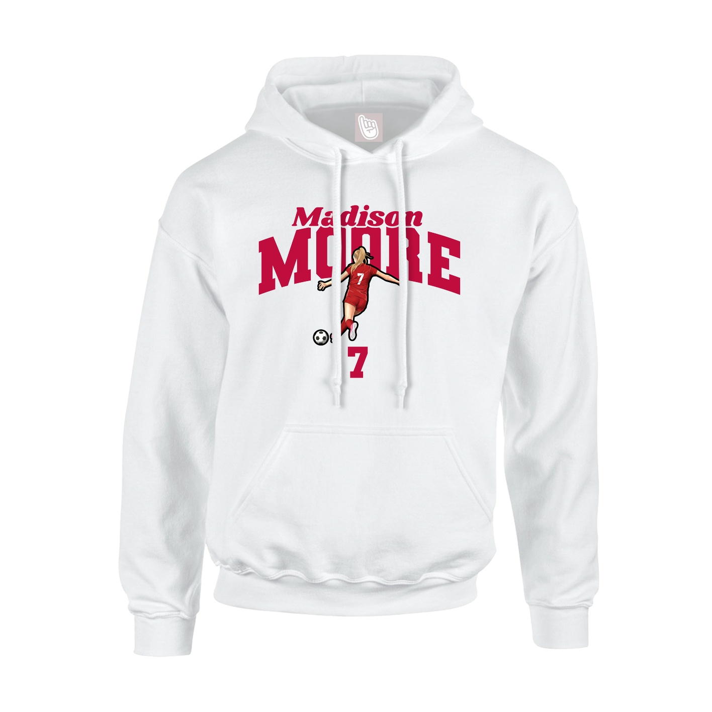 Hoodie — Signature Arch in White