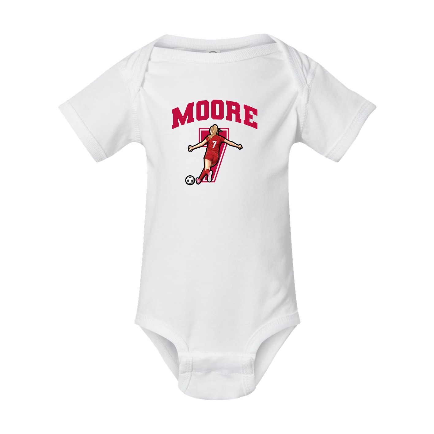 Baby Onesie — Number in White
