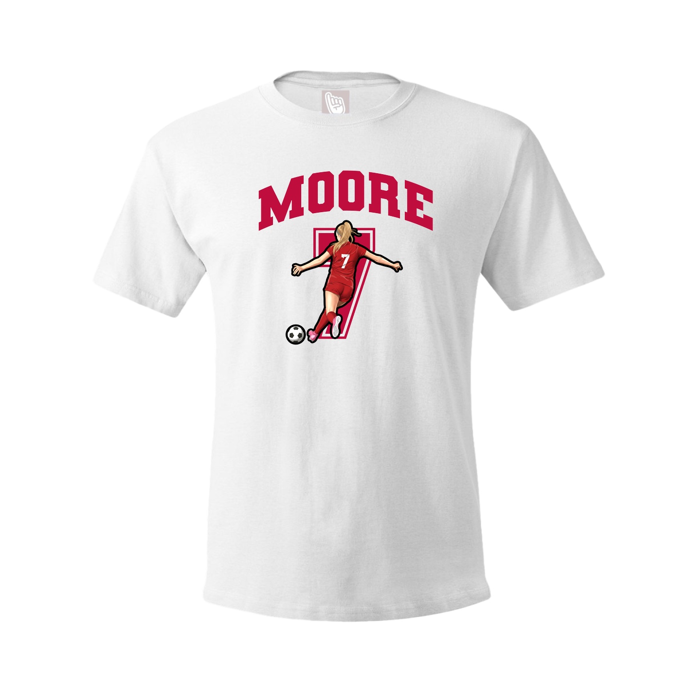 Youth Tee — Number in White