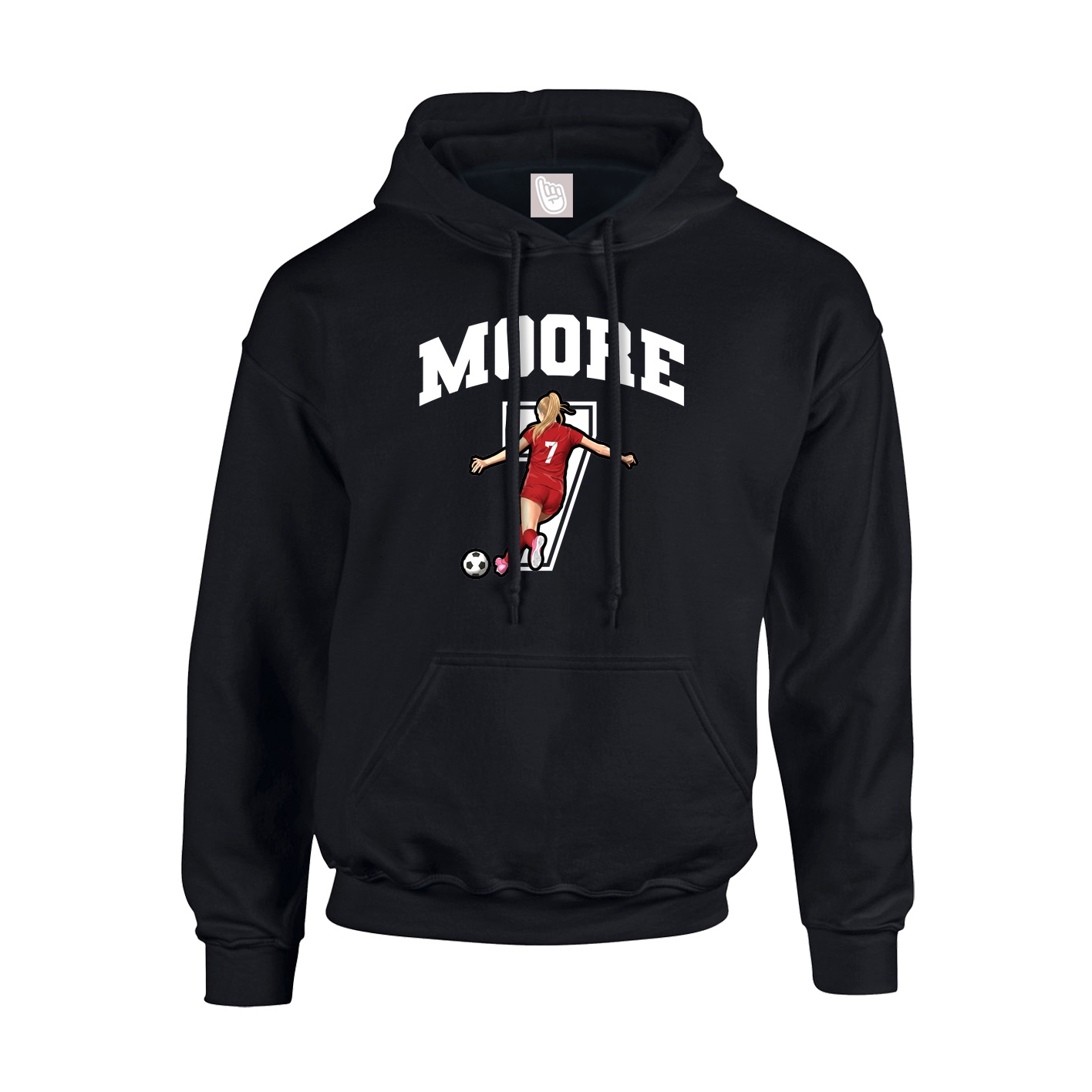 Youth Hoodie — Number in Black