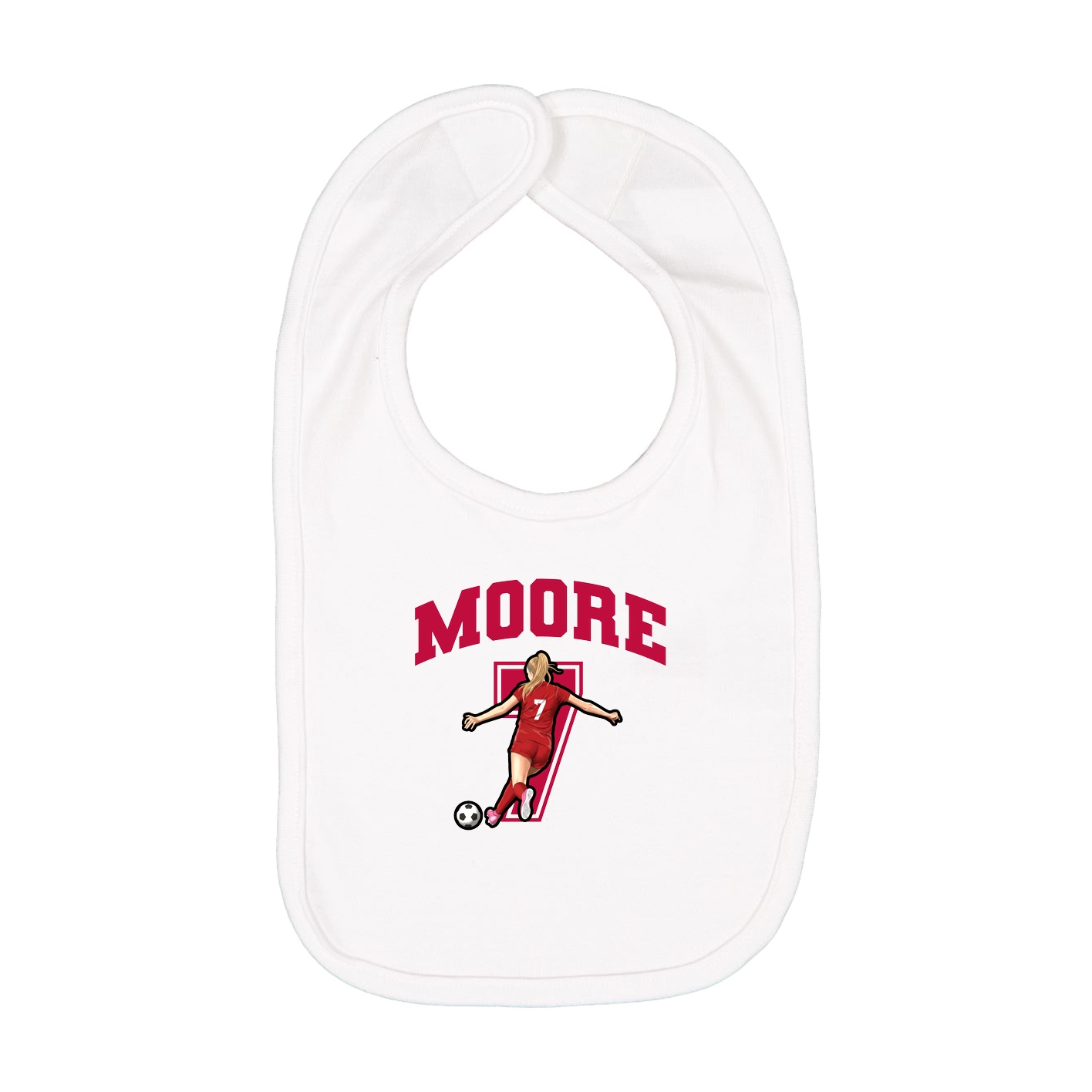 Infant Bib — Number in White