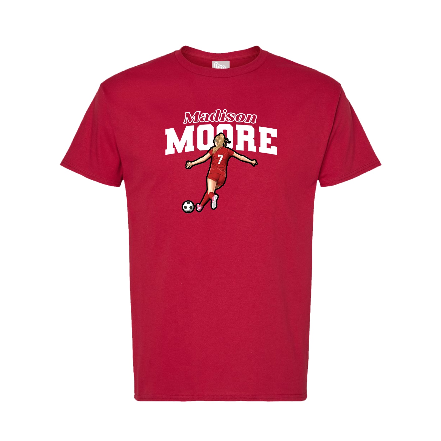 Tee — Name Arch in Crimson