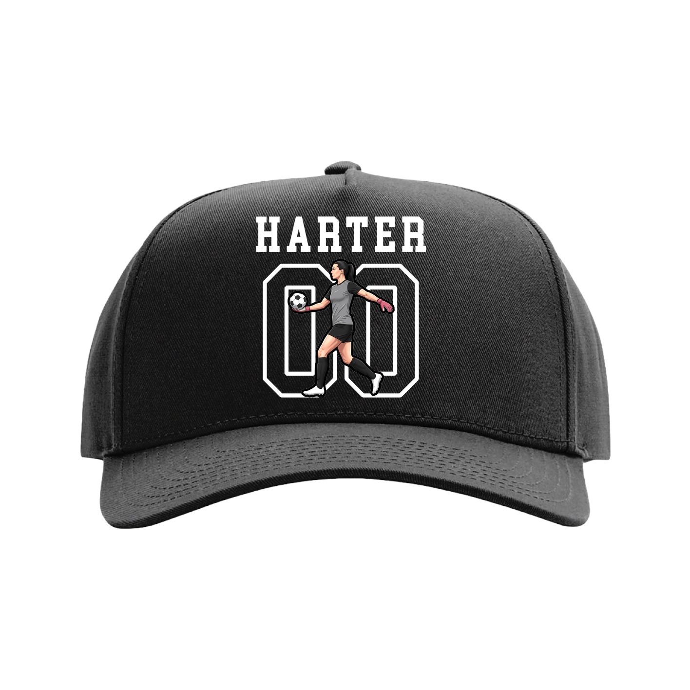 Full Fabric Five-Panel Champ Cap — Shirsey in Black