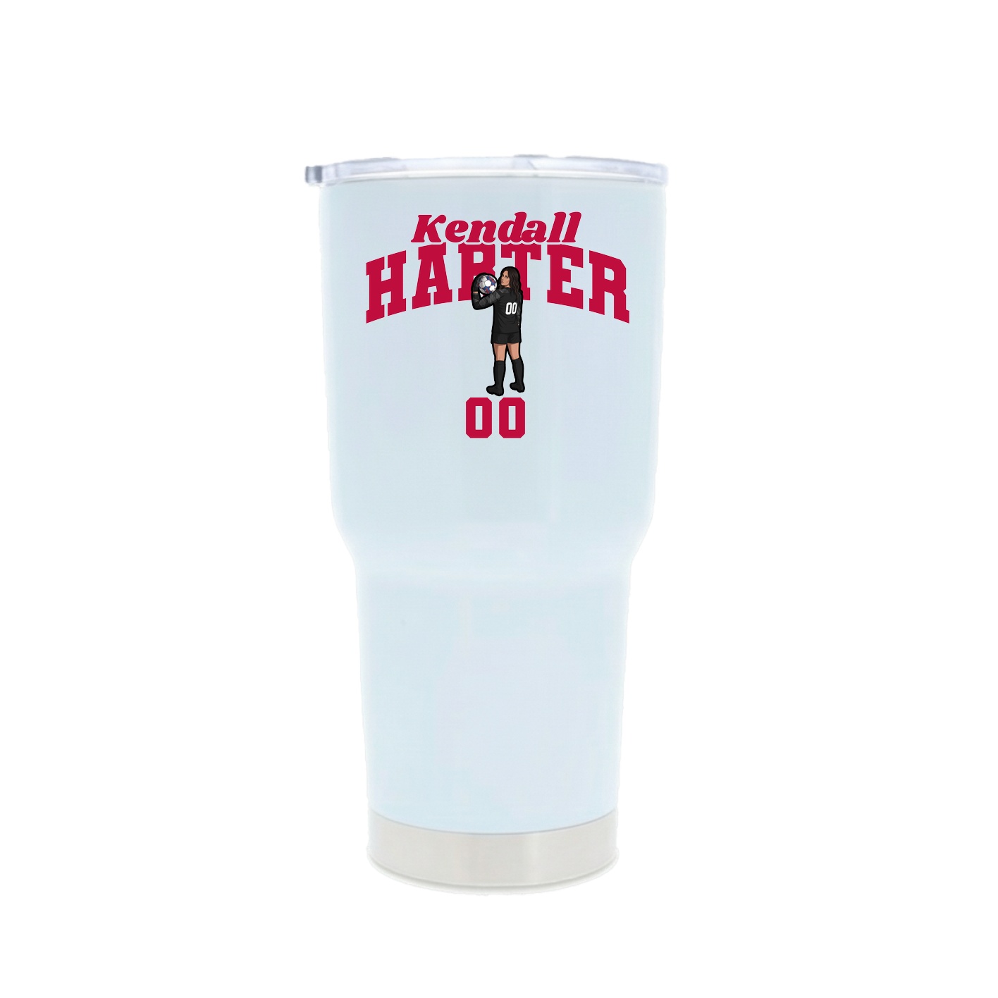 30oz Stainless Steel Tumbler — Signature Arch in White