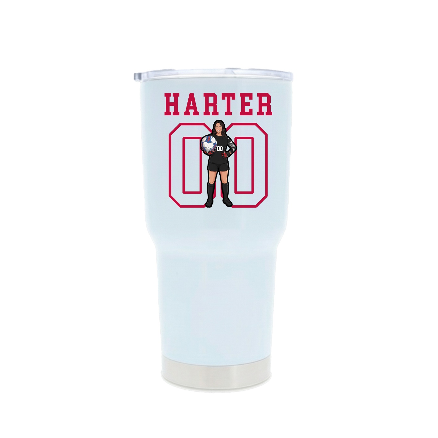 30oz Stainless Steel Tumbler — Shirsey in White