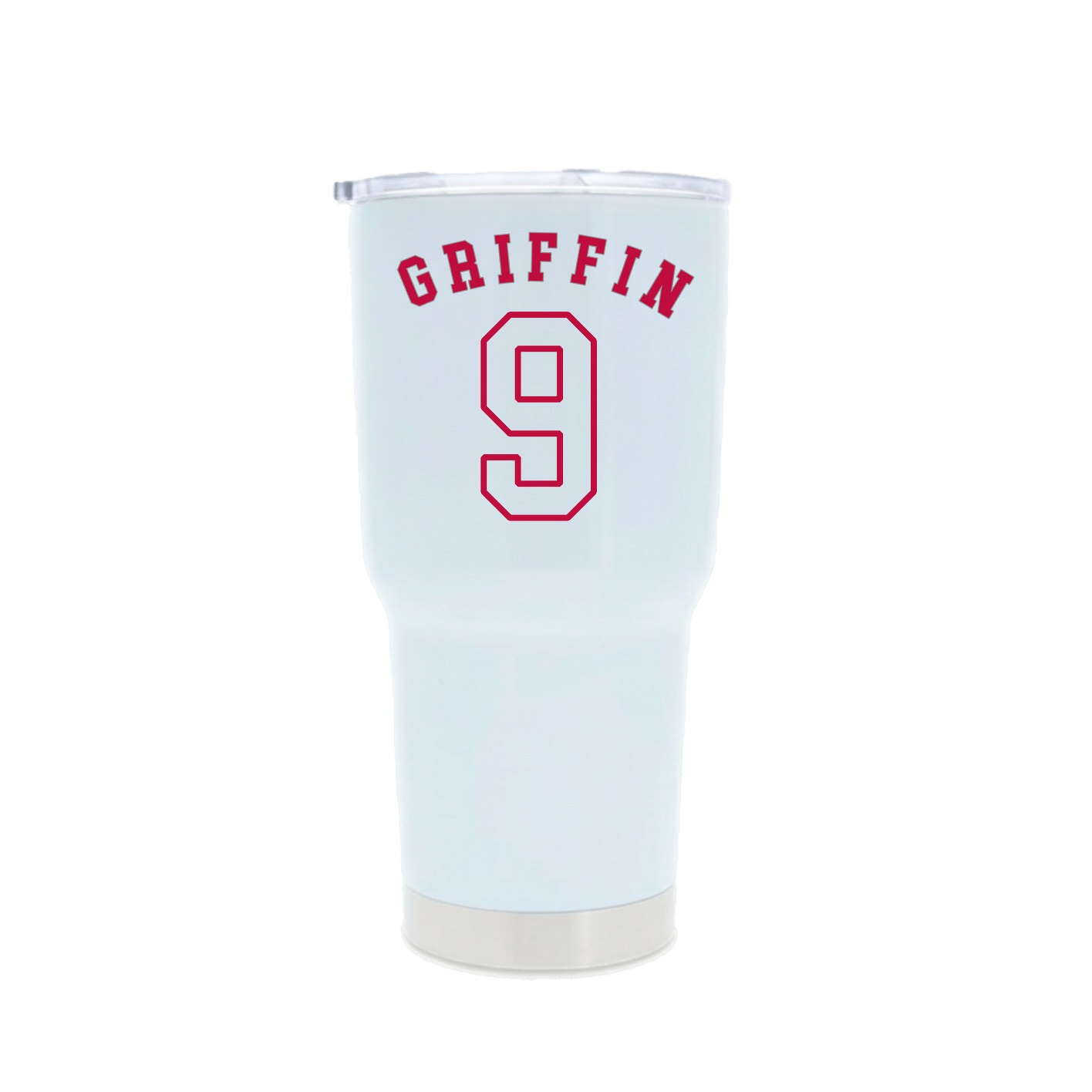 30oz Stainless Steel Tumbler — Shirsey Arch in White