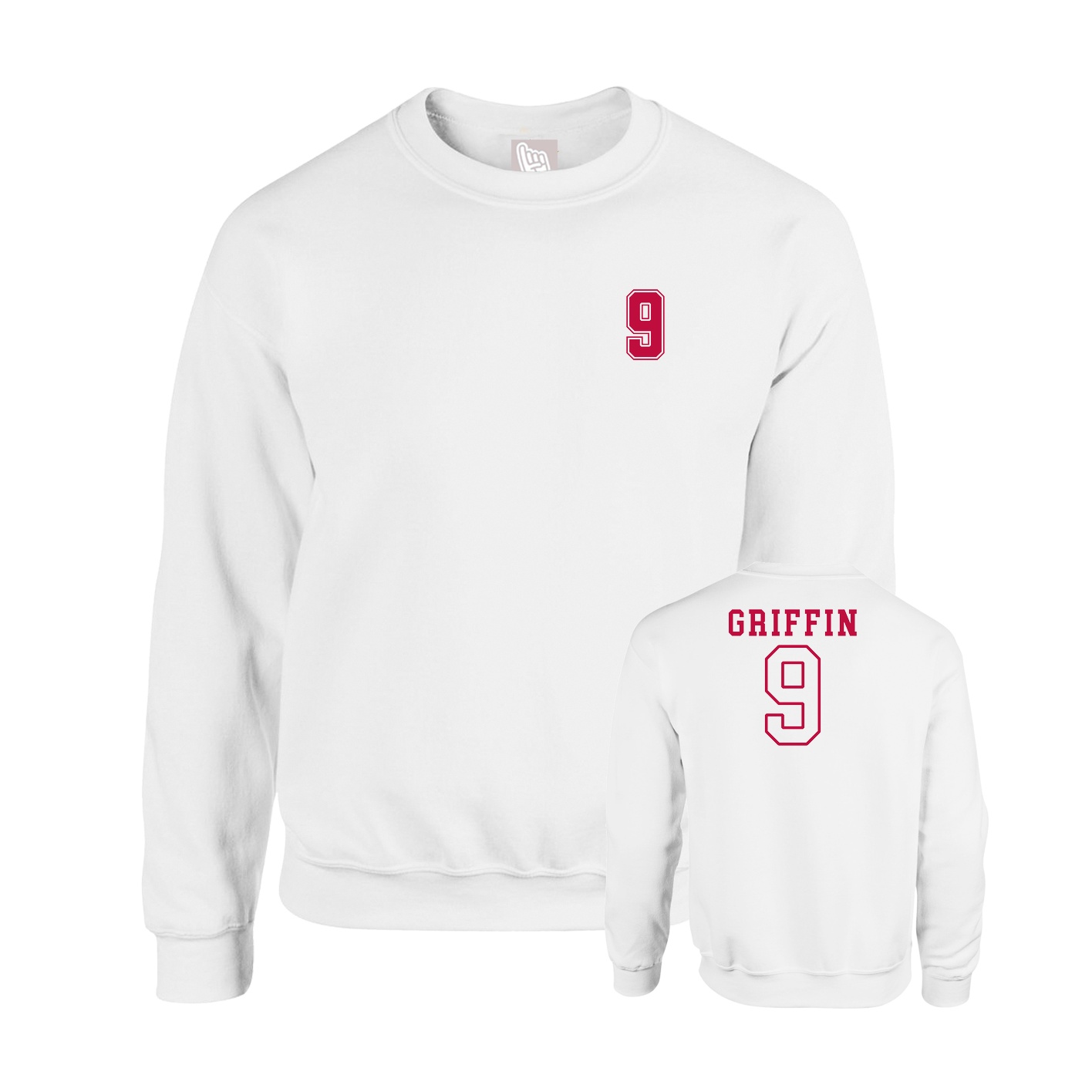 Fleece Crew — Chest Back in White