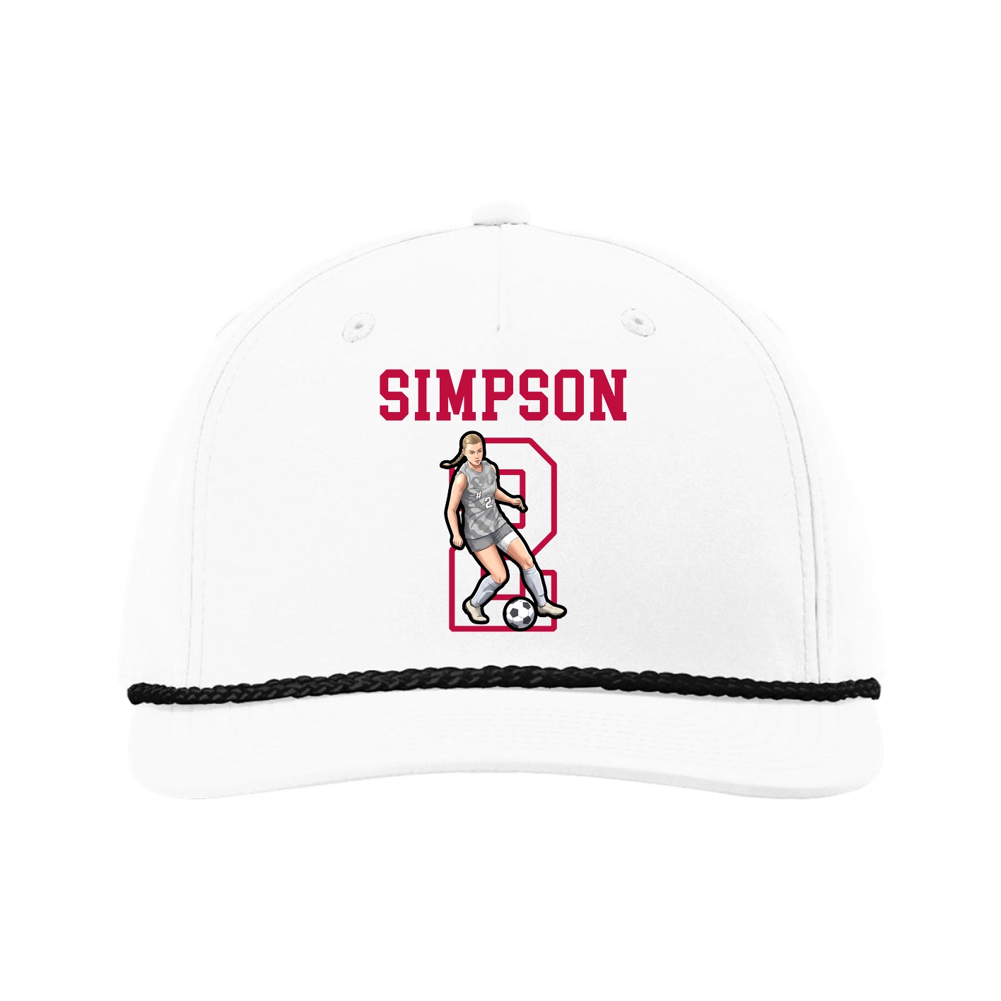 Five-Panel Classic Rope Cap — Shirsey in White