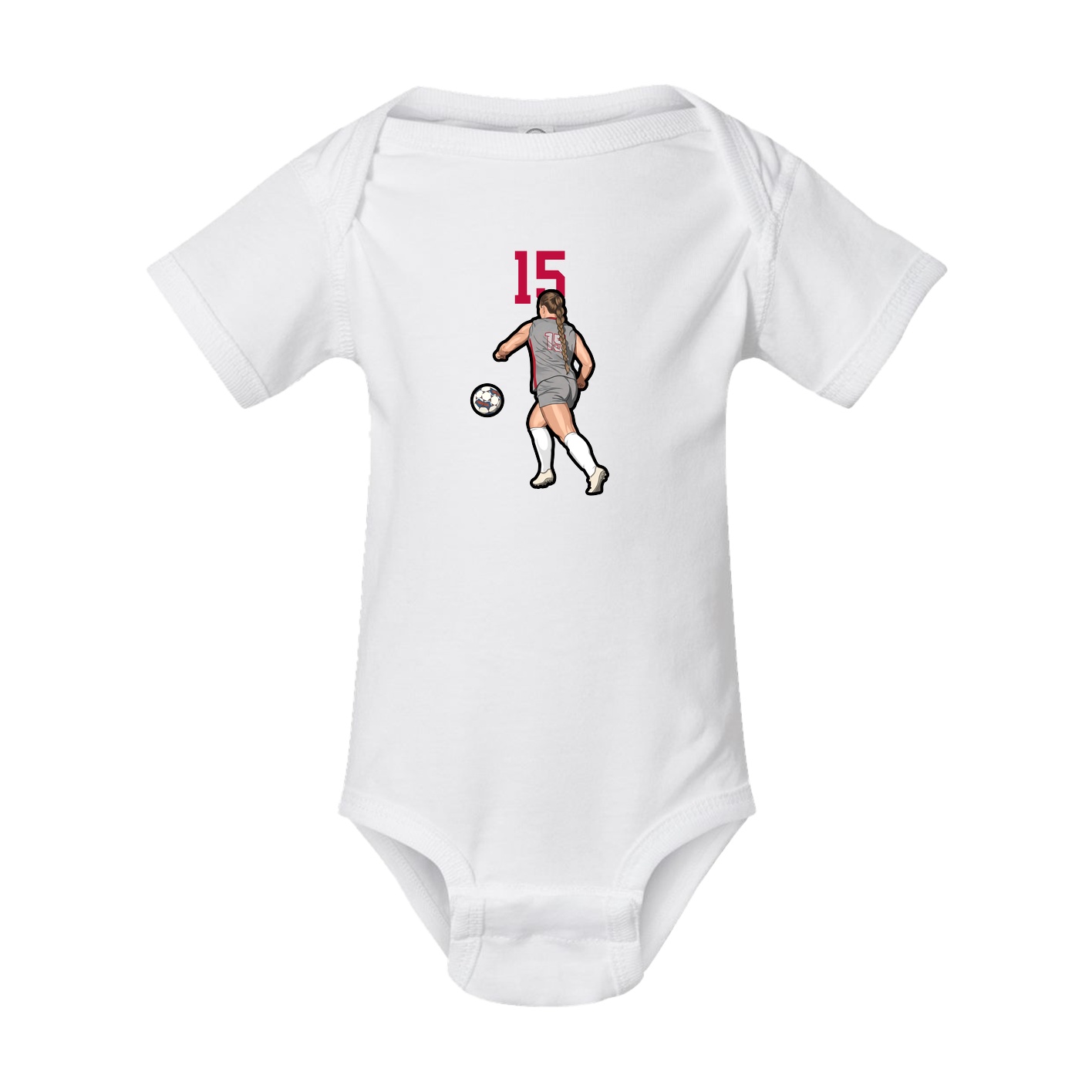 Baby Onesie — Number Top in White