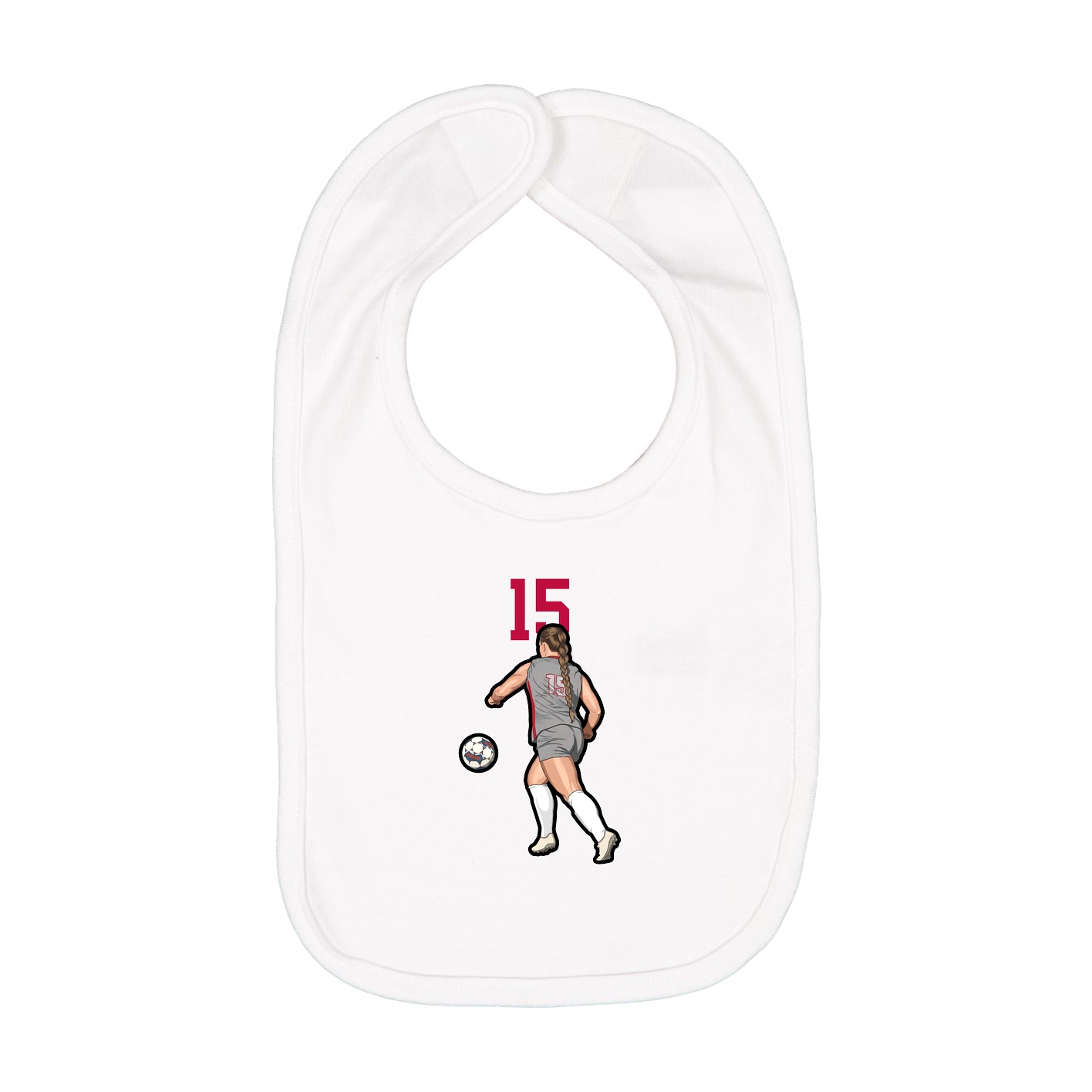 Infant Bib — Number Top in White