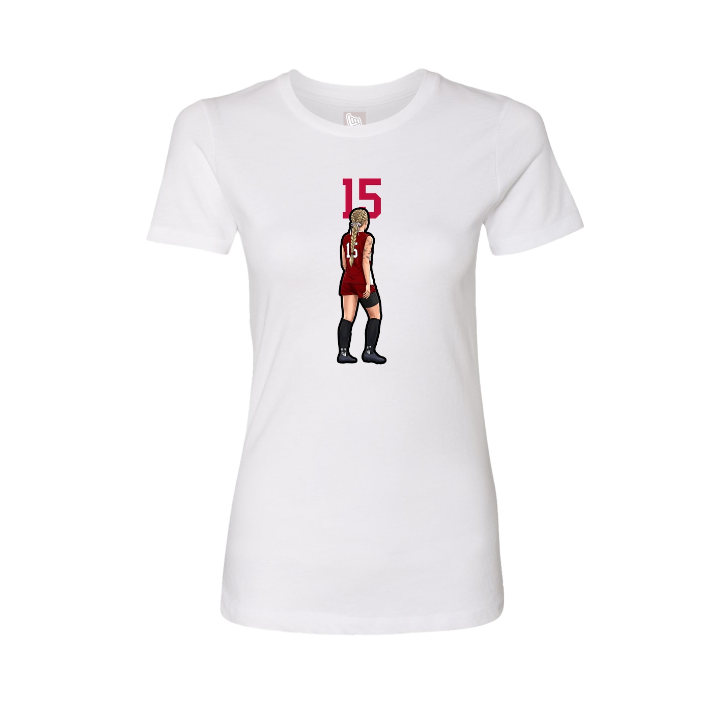 Fitted Women's Tee — Number Top in White