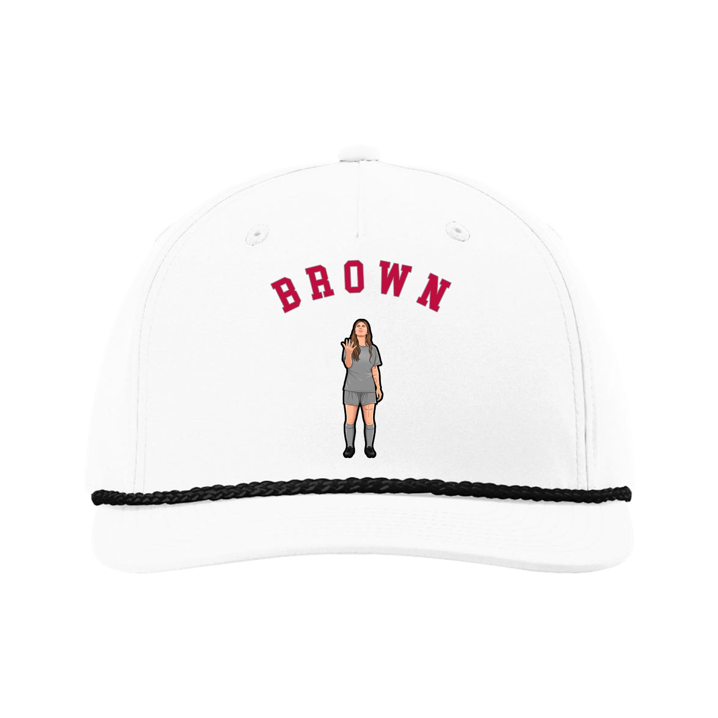 Five-Panel Classic Rope Cap — Shirsey Arch in White