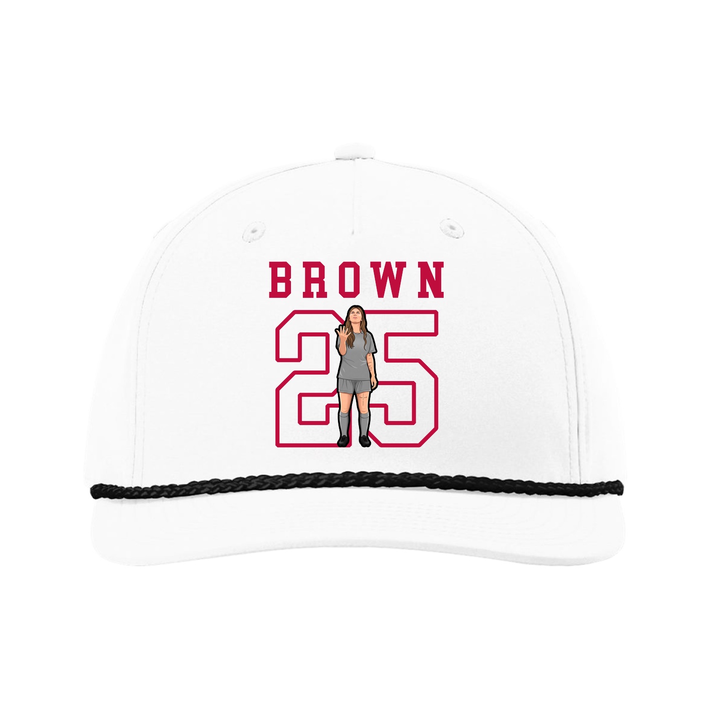 Five-Panel Classic Rope Cap — Shirsey in White