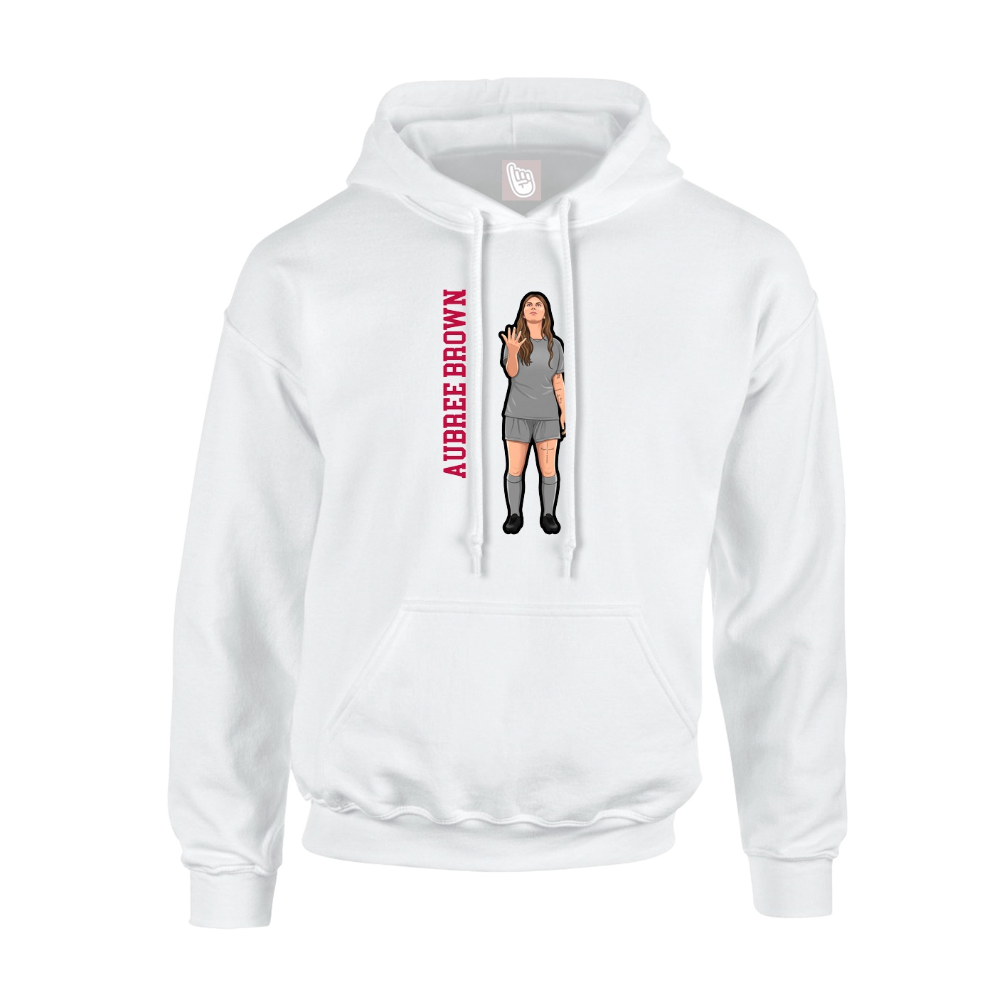 Hoodie — Name Vertical in White