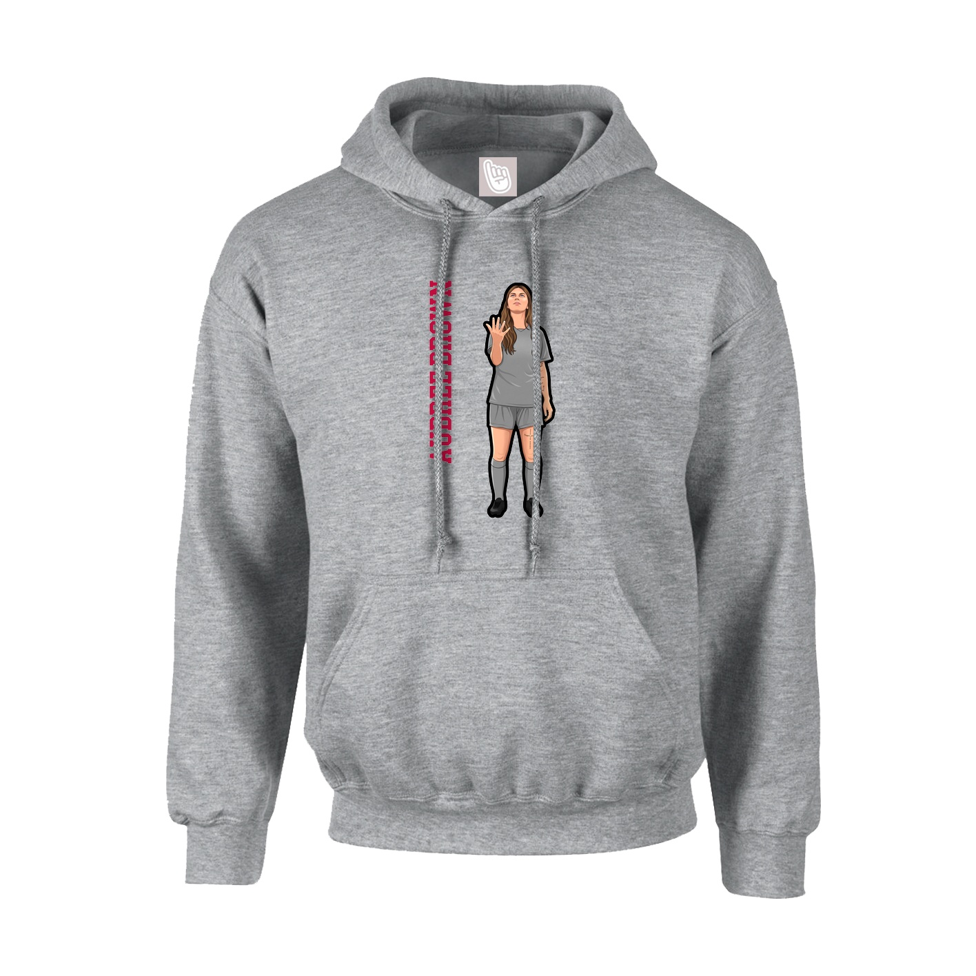 Youth Hoodie — Name Vertical in Grey