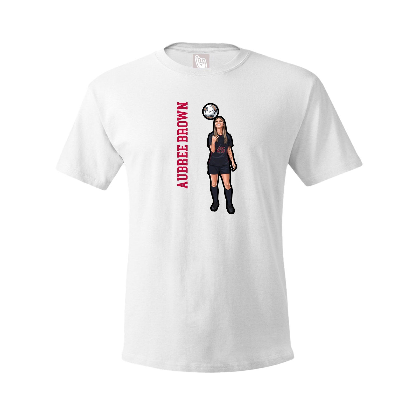 Tee — Name Vertical in White