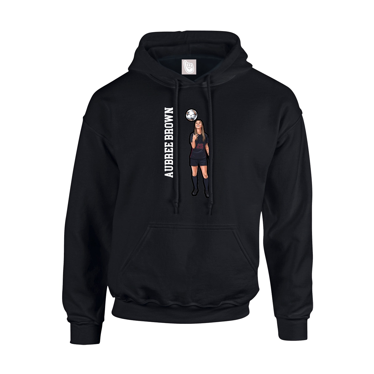 Youth Hoodie — Name Vertical in Black