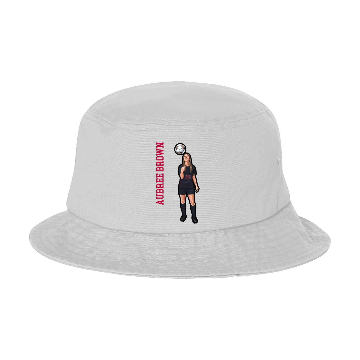 Bucket Cap — Name Vertical in White