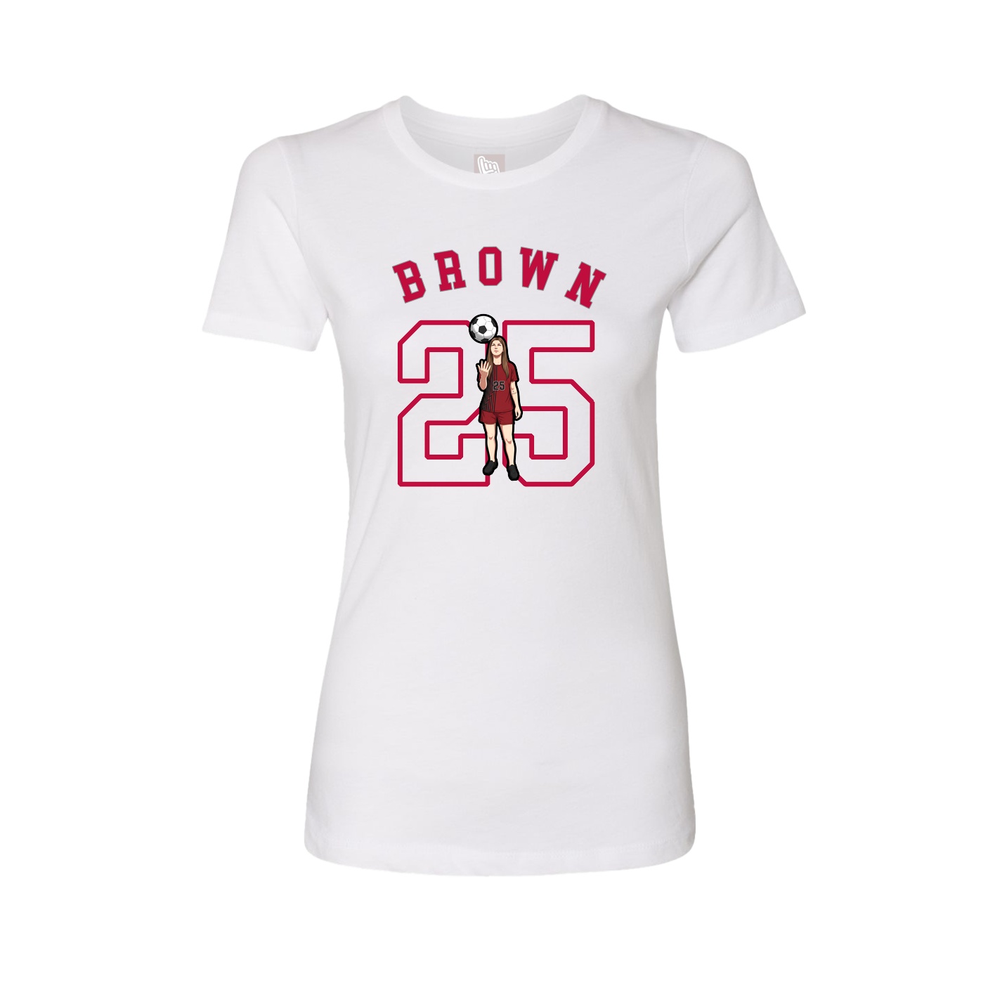 Fitted Women's Tee — Shirsey Arch in White