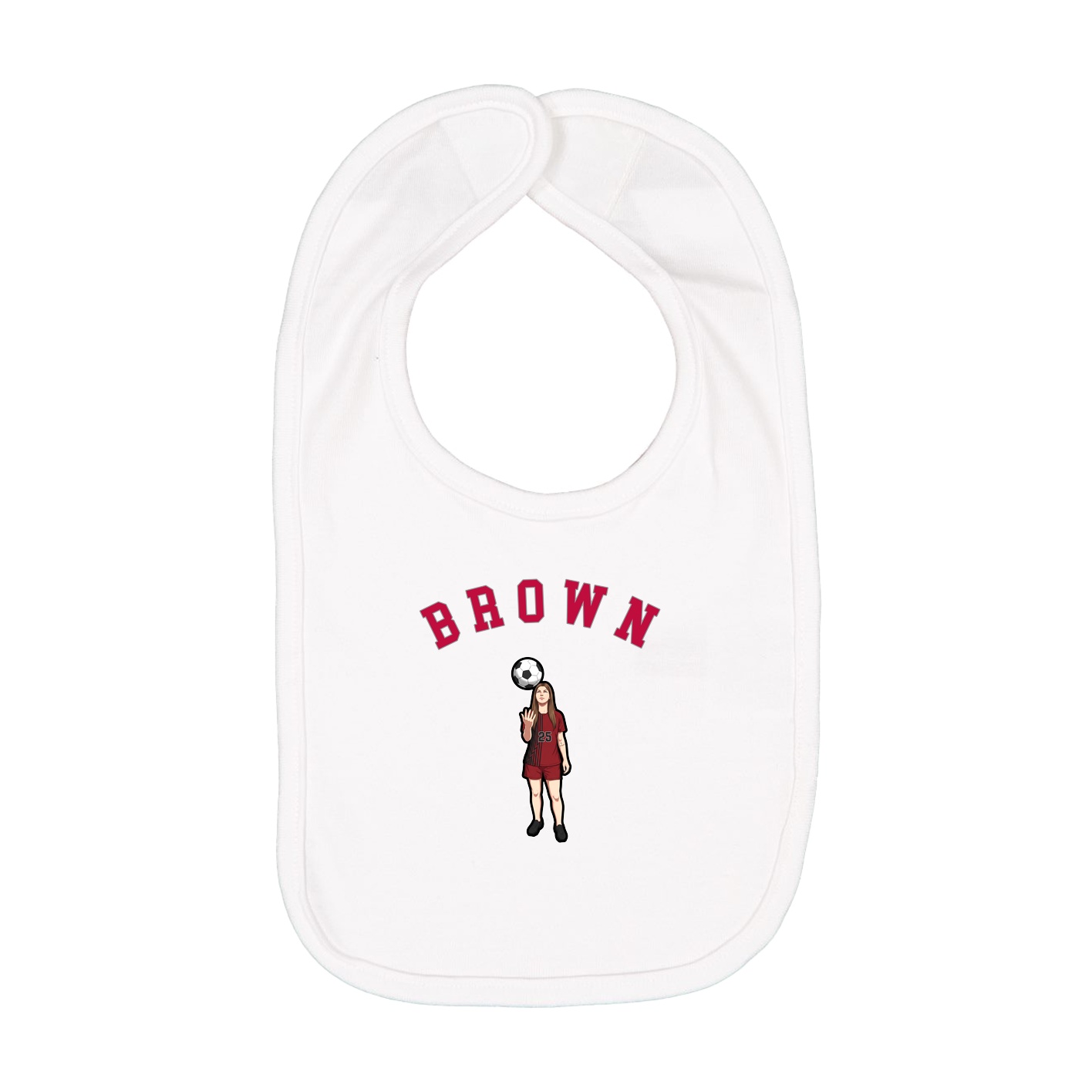 Infant Bib — Shirsey Arch in White