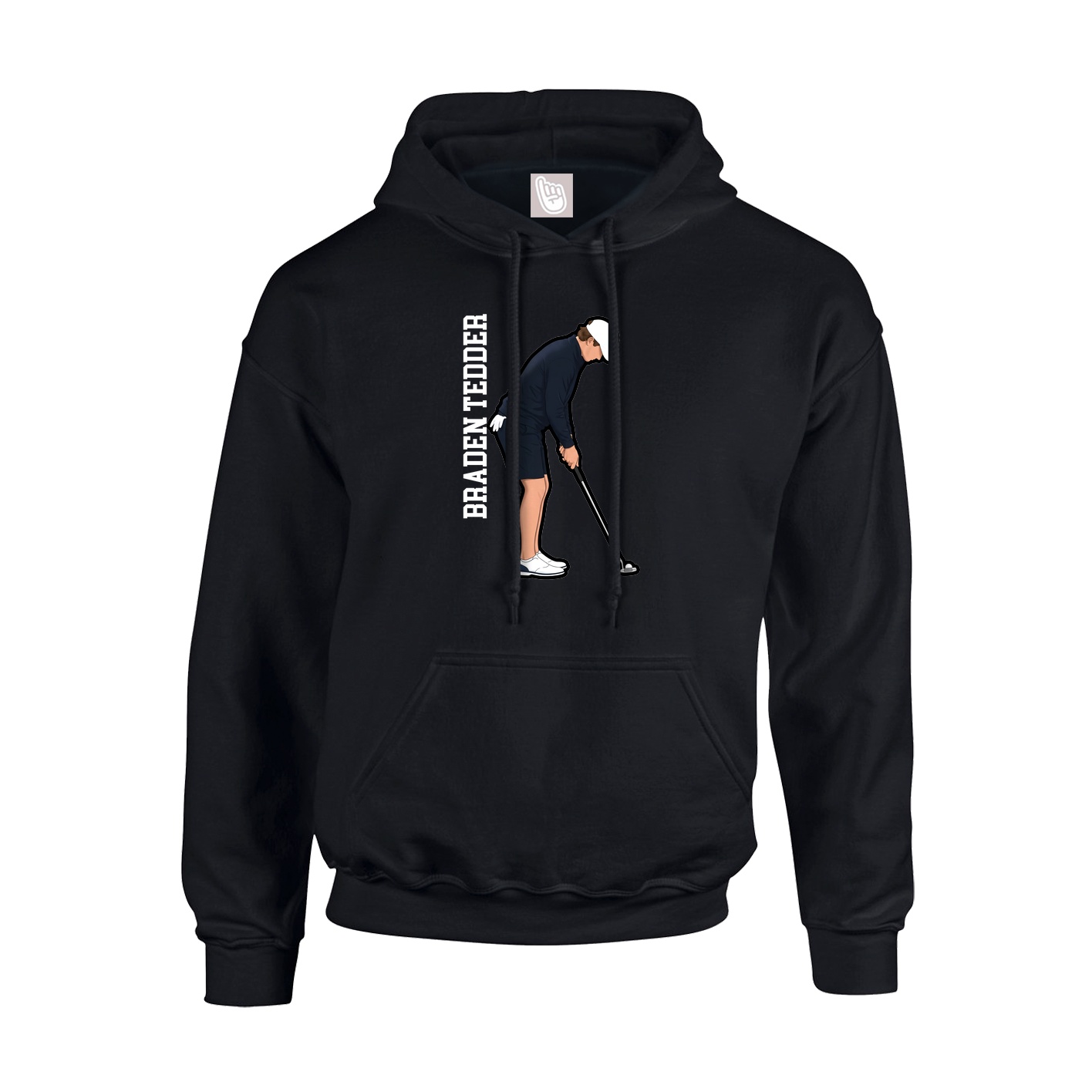 Hoodie — Name Vertical in Black