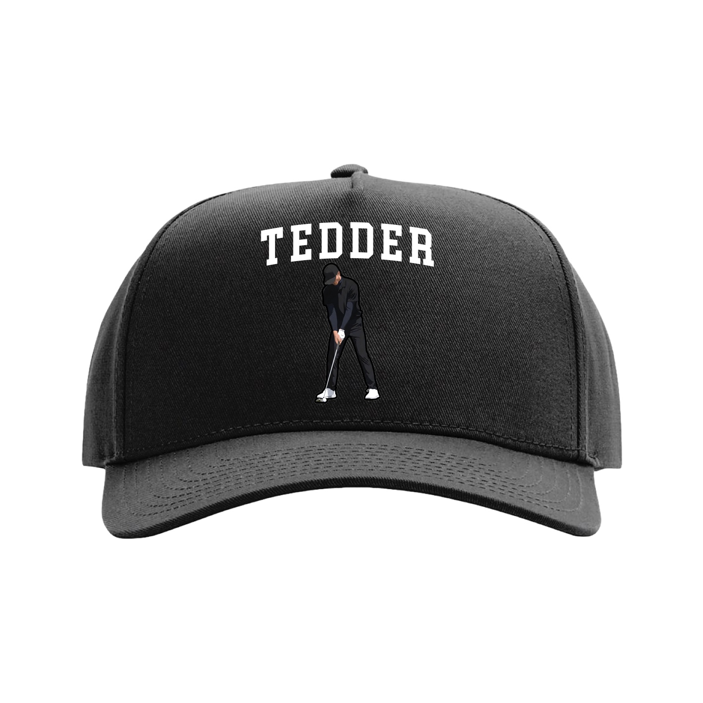 Full Fabric Five-Panel Champ Cap — Shirsey in Black
