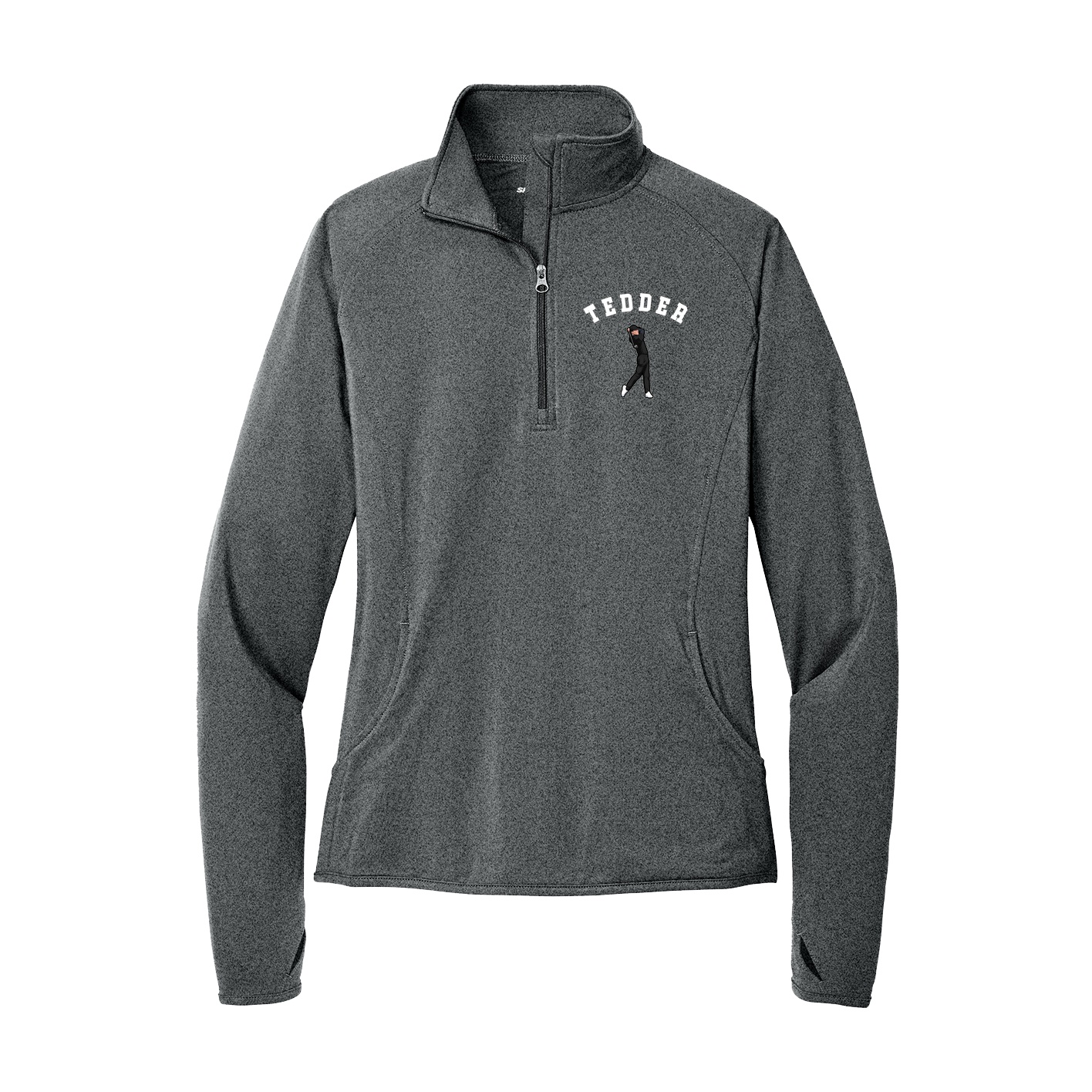 Women's Q-Zip Pullover — Shirsey Arch in Grey