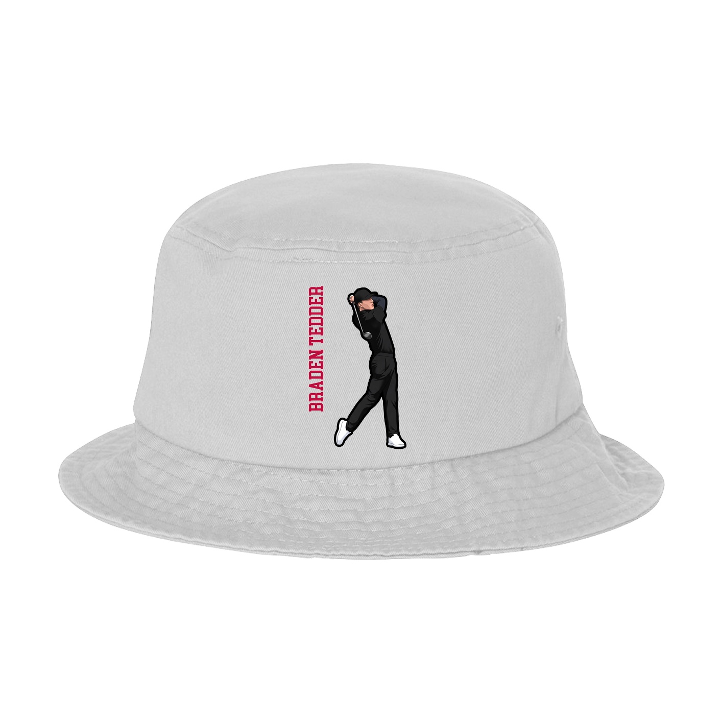Bucket Cap — Name Vertical in White