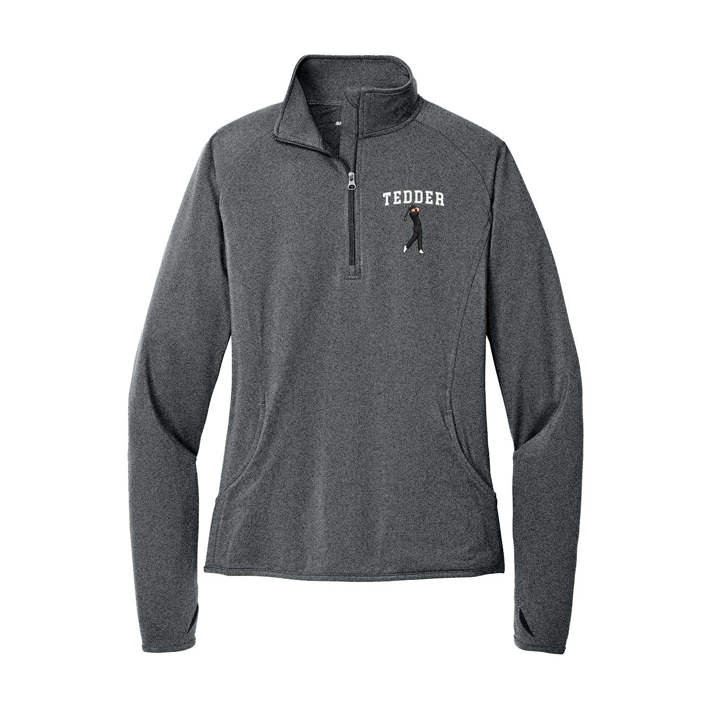 Women's Q-Zip Pullover — Shirsey in Grey