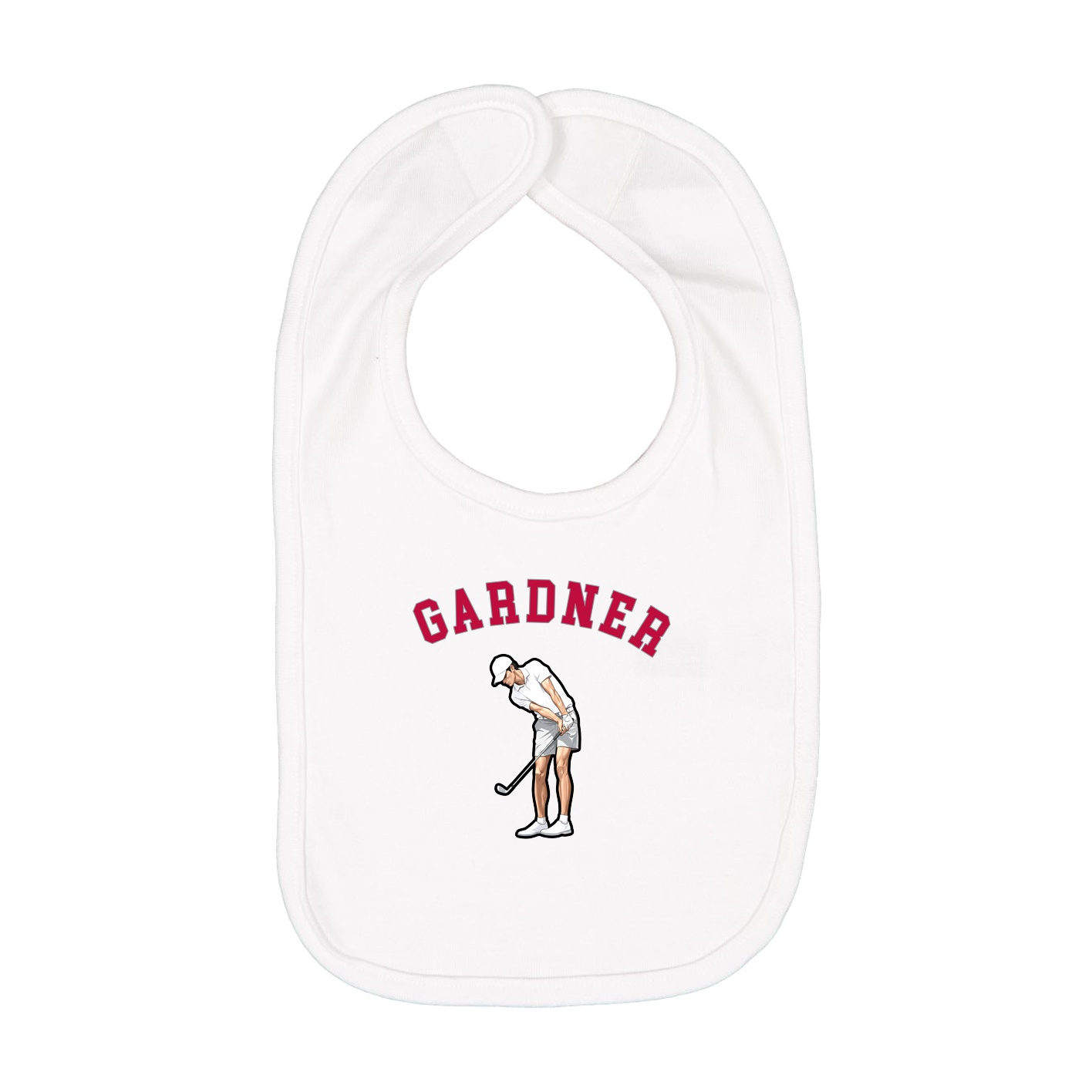 Infant Bib — Shirsey Arch in White