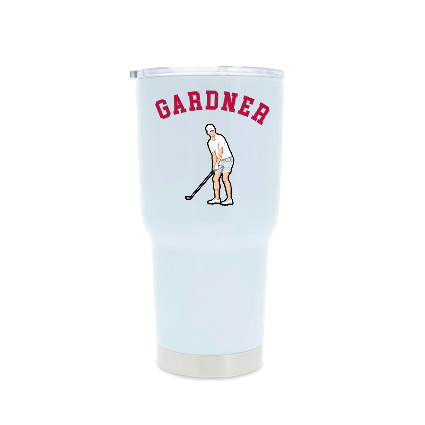 30oz Stainless Steel Tumbler — Shirsey Arch in White