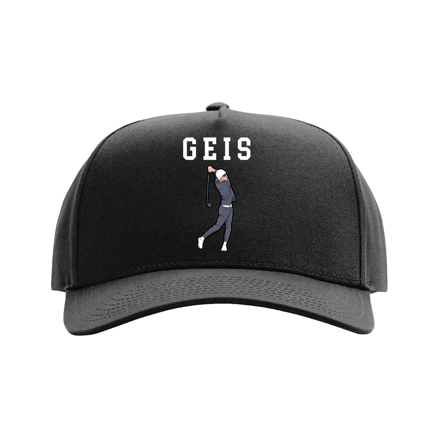 Full Fabric Five-Panel Champ Cap — Shirsey in Black