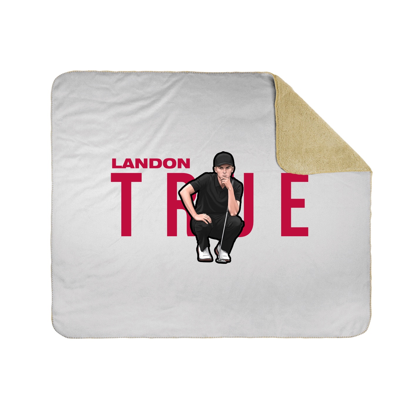 Throw Blanket — Player Name in White