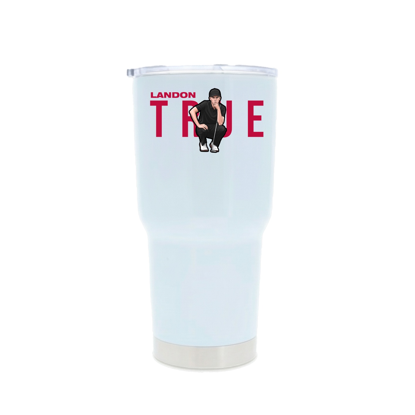 30oz Stainless Steel Tumbler — Player Name in White