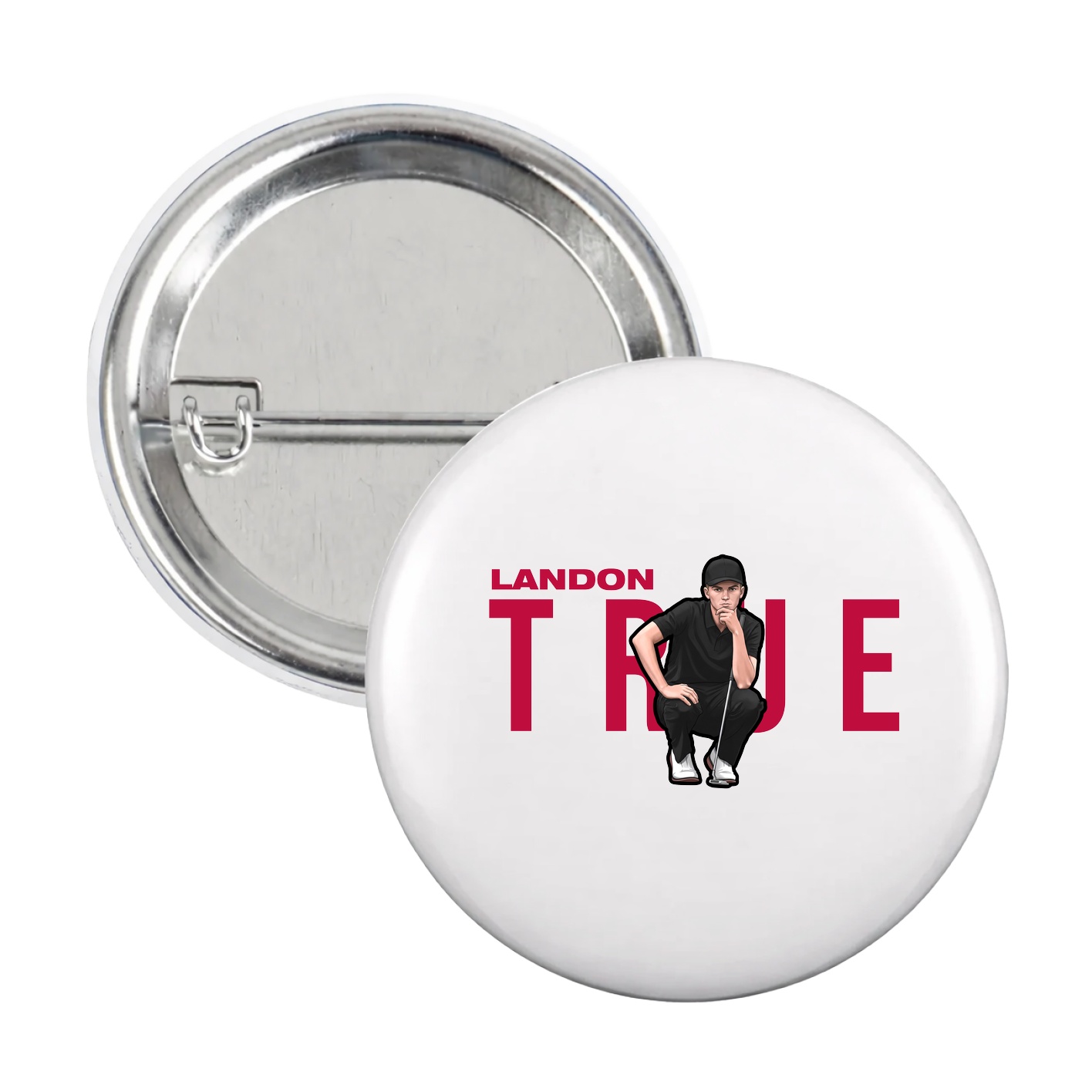 Game Day Button — Player Name in White