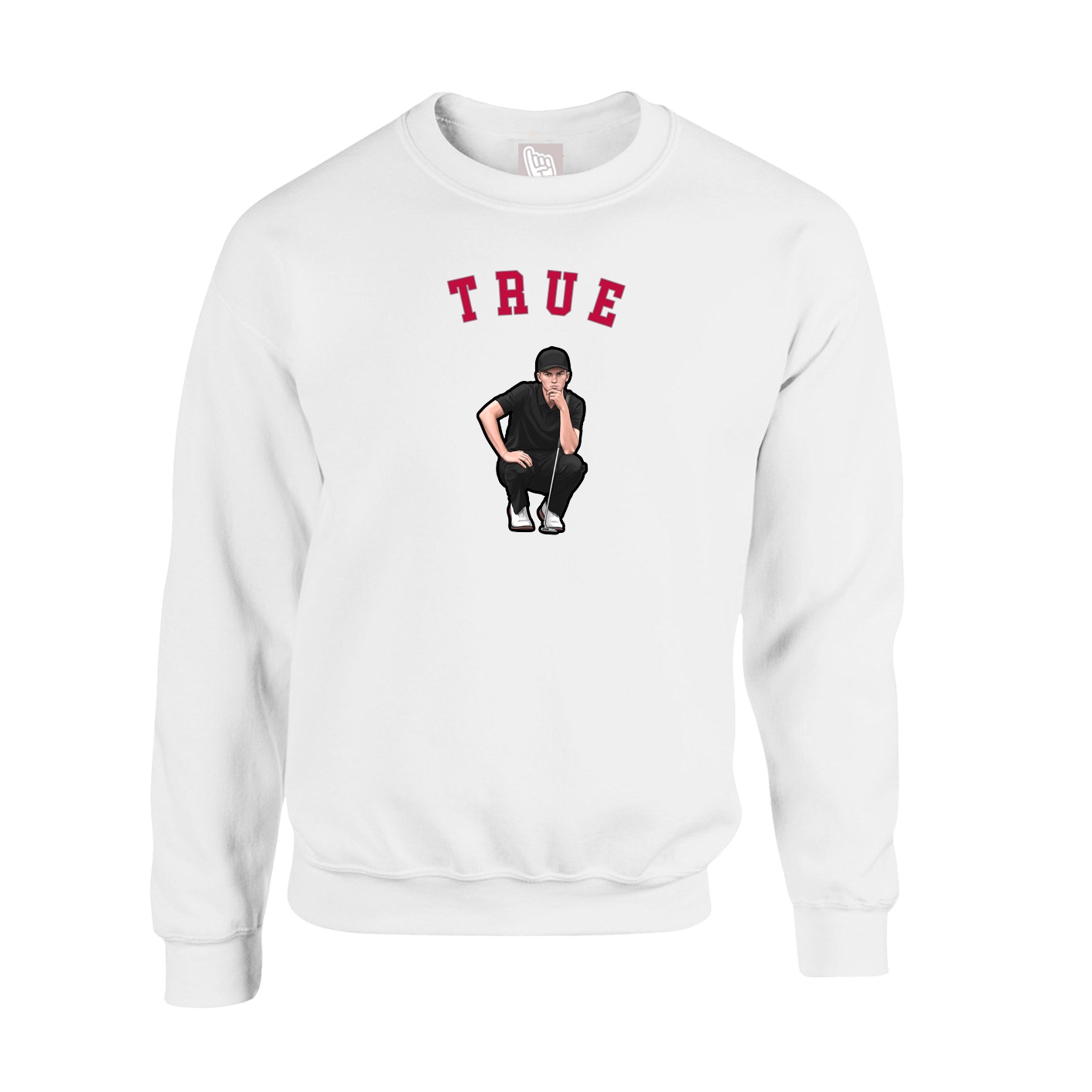 Fleece Crew — Shirsey Arch in White
