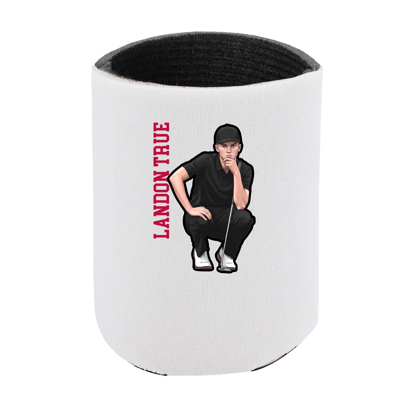 Can Holder — Name Vertical in White
