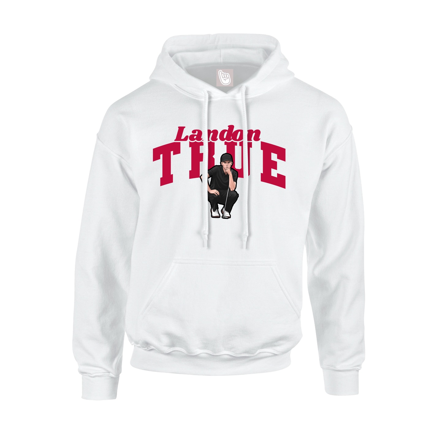 Hoodie — Signature Arch in White