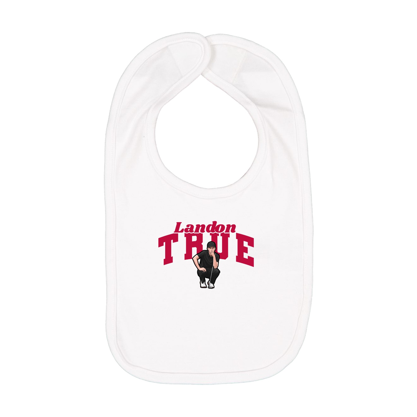Infant Bib — Signature Arch in White