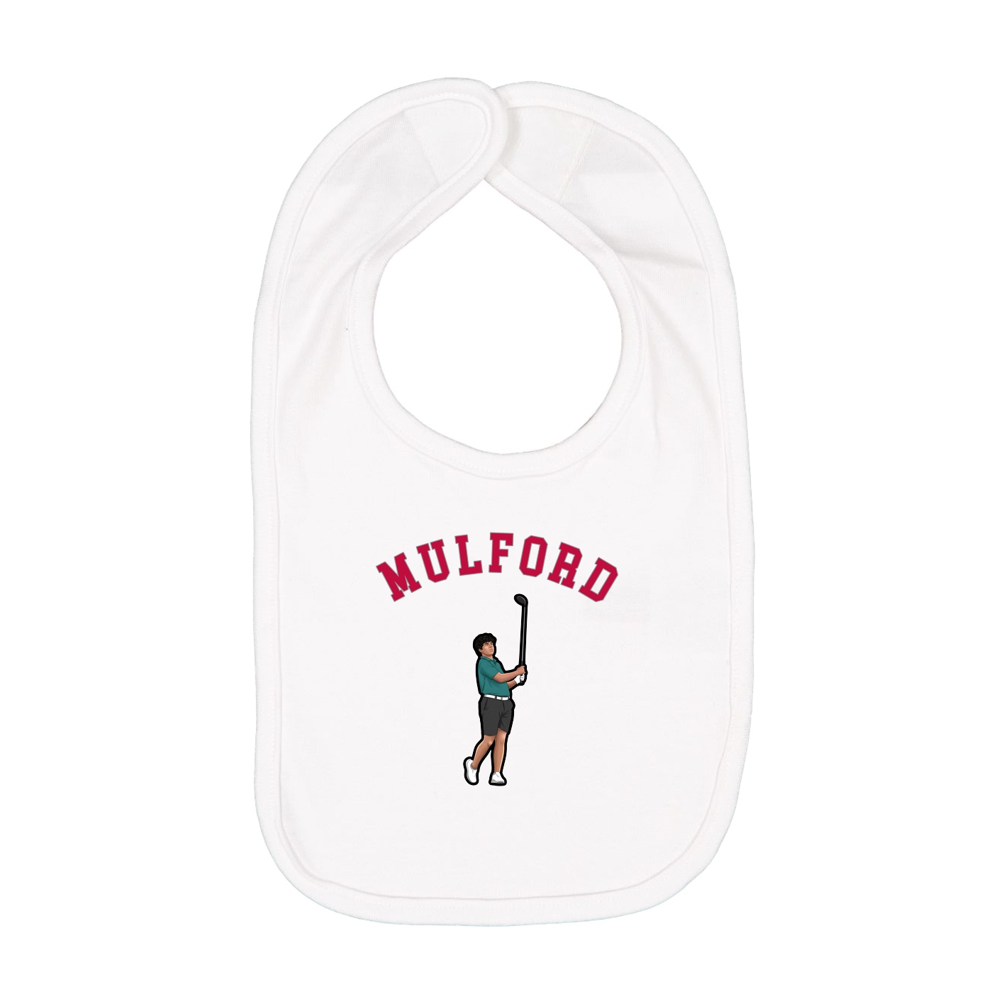 Infant Bib — Shirsey Arch in White