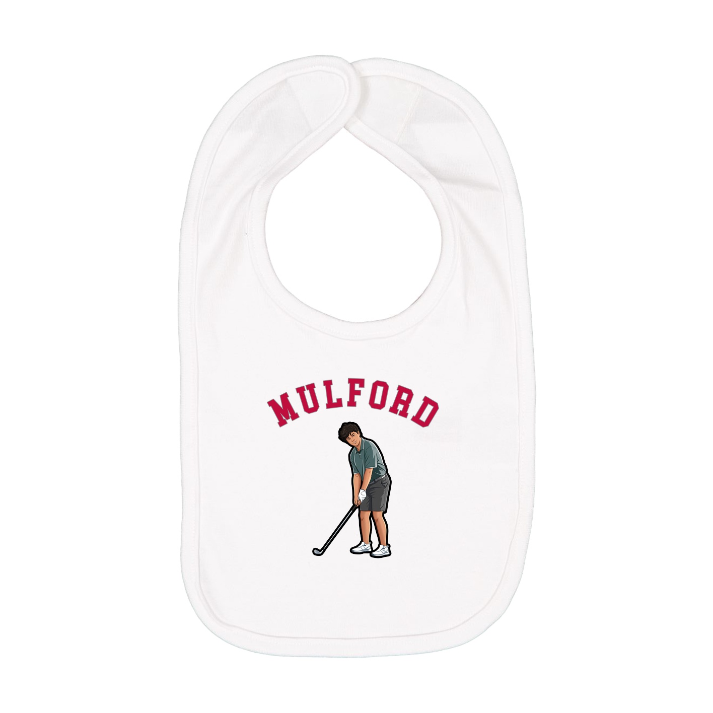 Infant Bib — Shirsey Arch in White