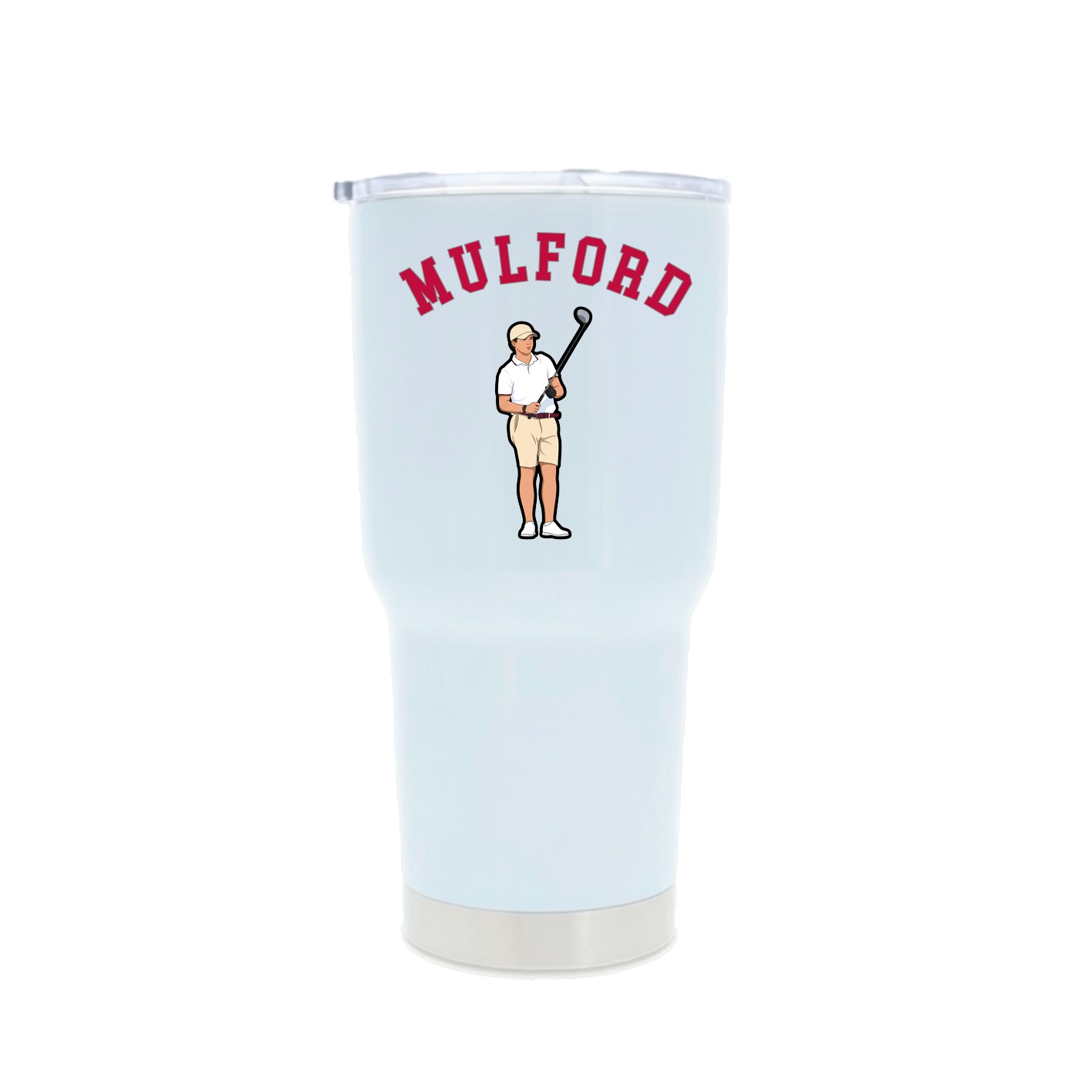 30oz Stainless Steel Tumbler — Shirsey Arch in White