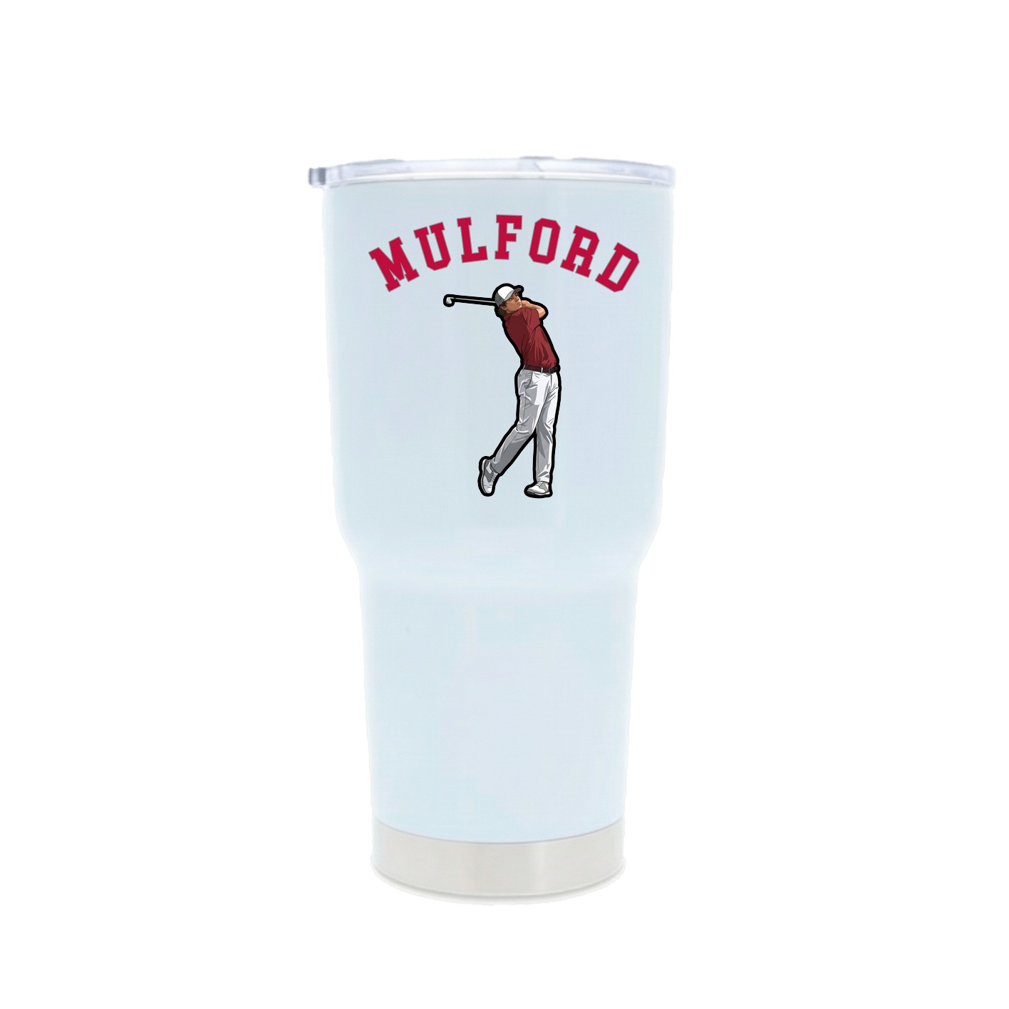 30oz Stainless Steel Tumbler — Shirsey Arch in White