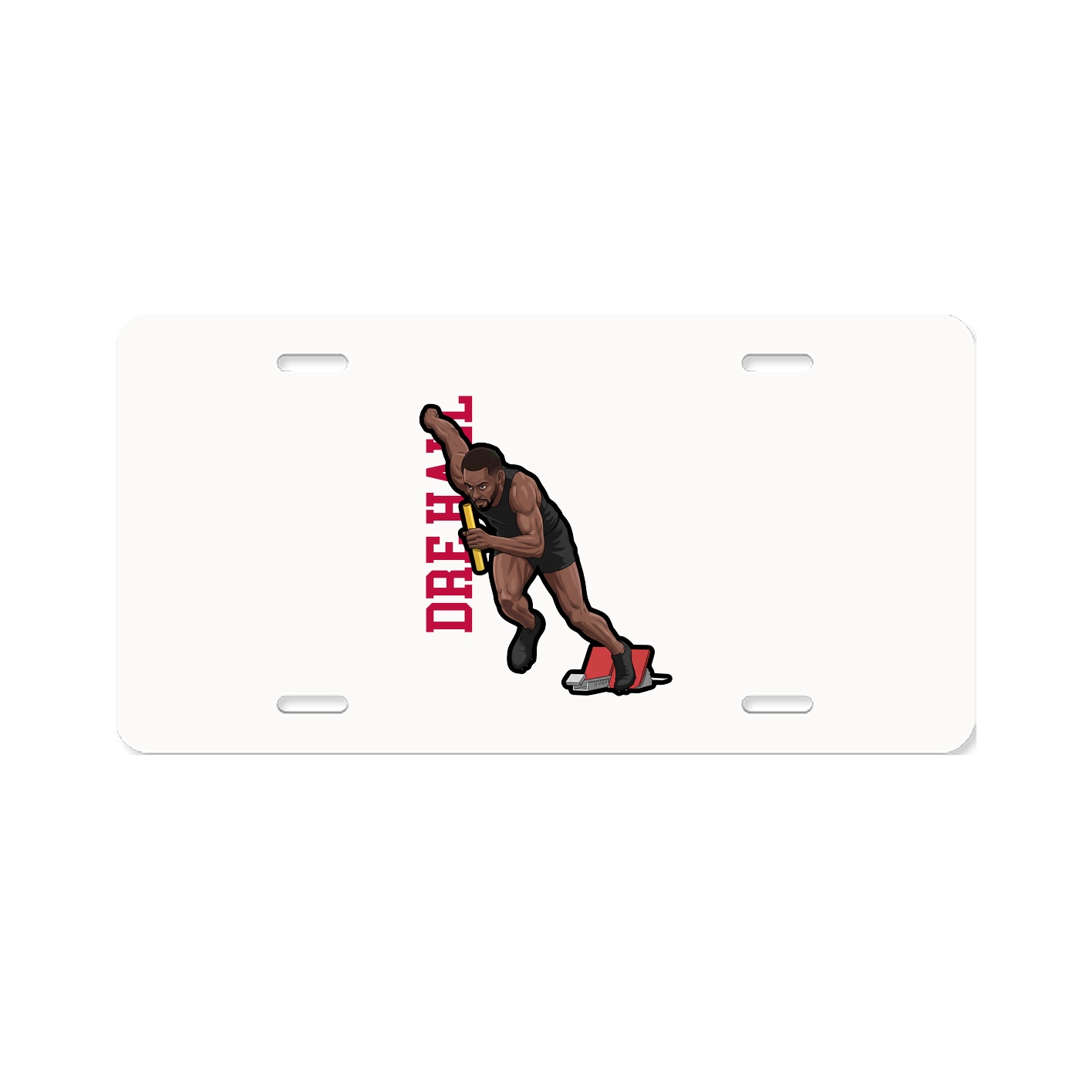 License Plate — Name Vertical in Classic