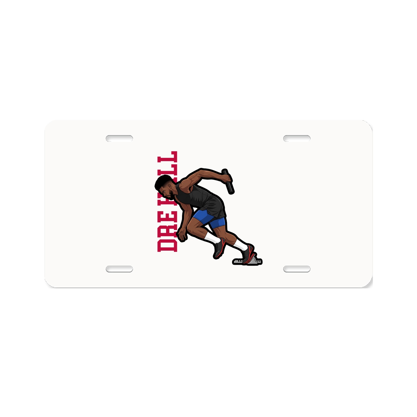License Plate — Name Vertical in Classic