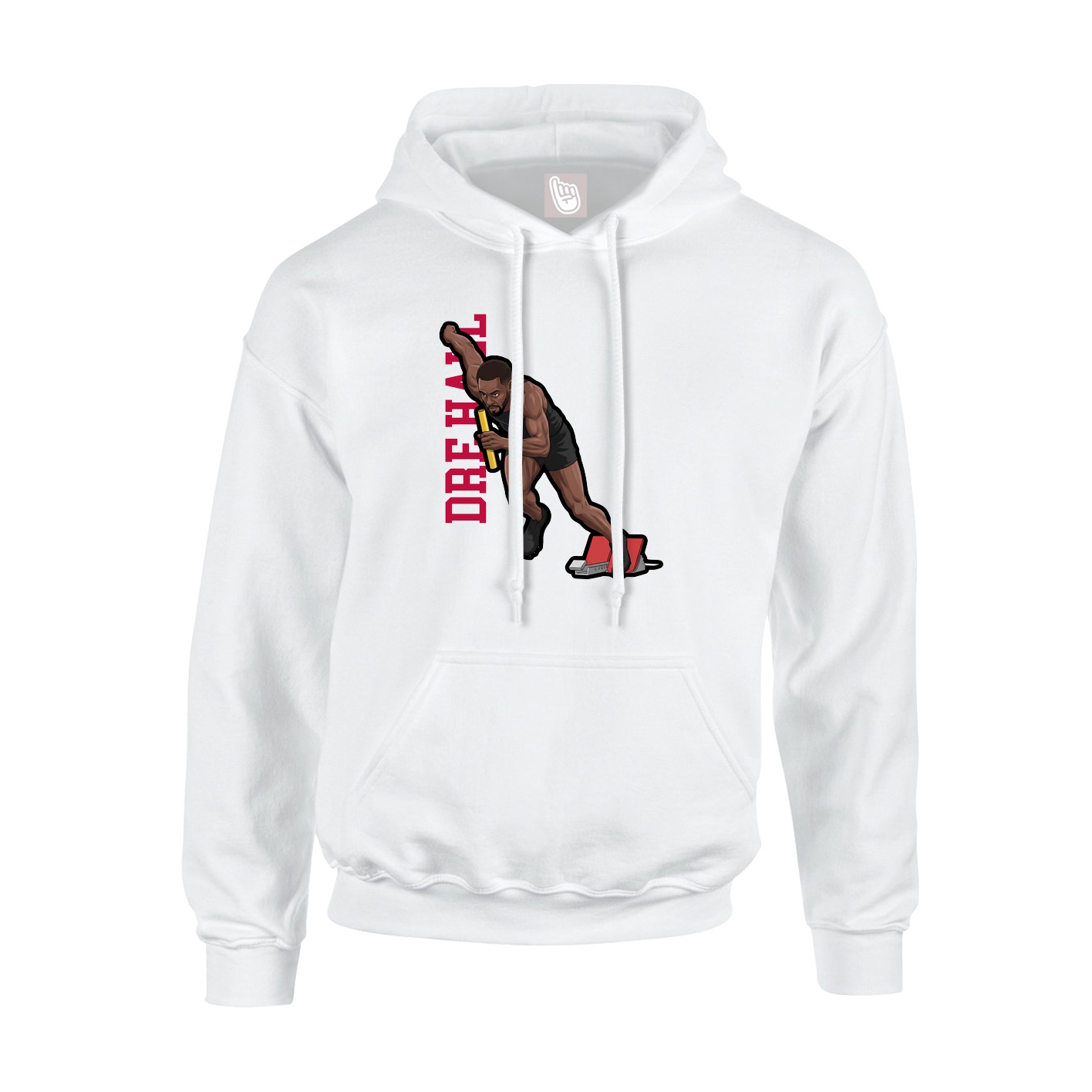 Youth Hoodie — Name Vertical in White