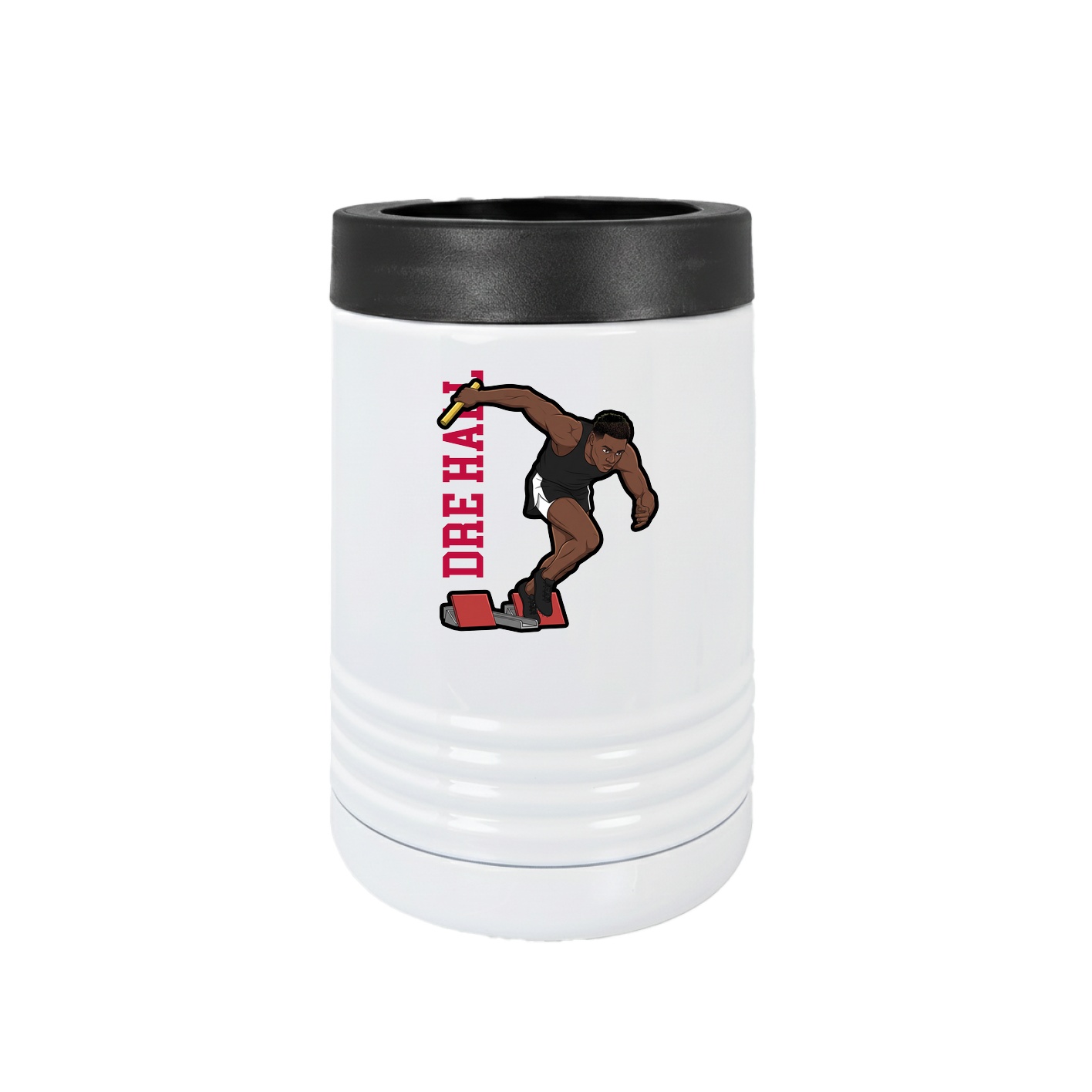 Beverage Holder — Name Vertical in White